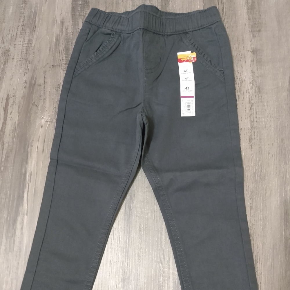 Girl Woven Ruffle Pocket Pants